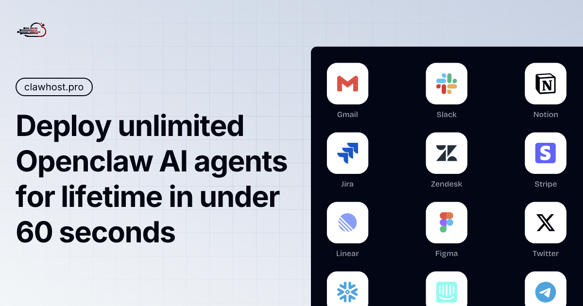 Host unlimited OpenClaw AI agents for lifetime.